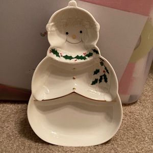 Snowman candy dish